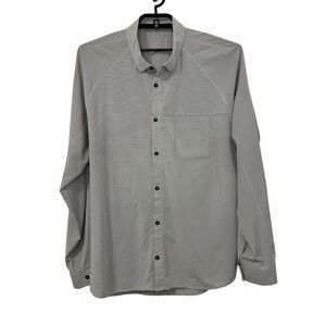 Lululemon Mens Airing Easy Collared Button Down Long Sleeve Shirt 2XL? Gray
